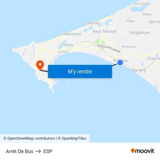Arrêt De Bus to ESP map