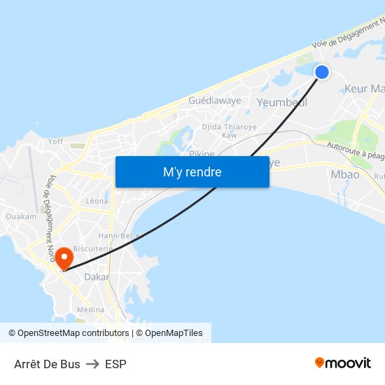 Arrêt De Bus to ESP map