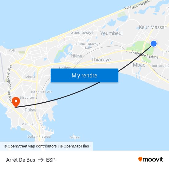 Arrêt De Bus to ESP map