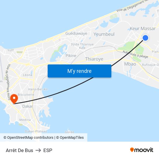 Arrêt De Bus to ESP map