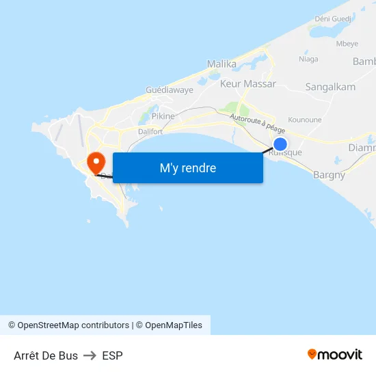 Arrêt De Bus to ESP map