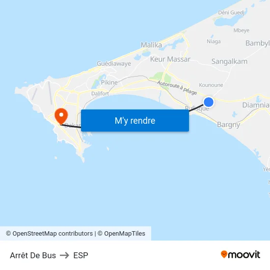Arrêt De Bus to ESP map