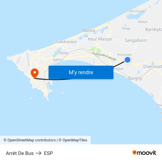 Arrêt De Bus to ESP map