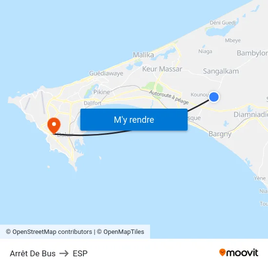 Arrêt De Bus to ESP map