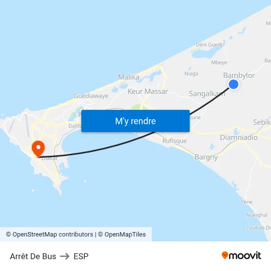 Arrêt De Bus to ESP map