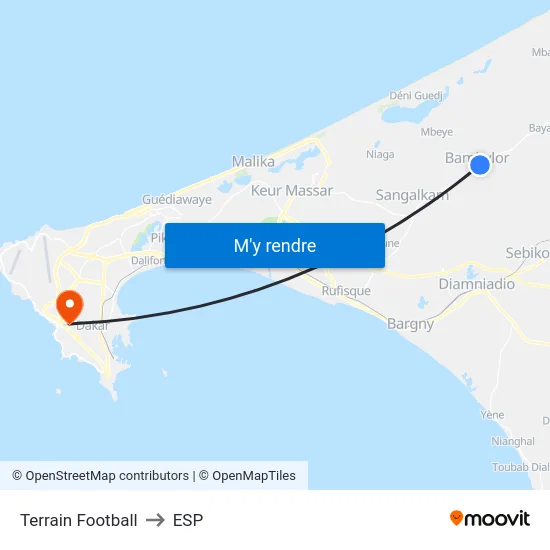 Terrain Football to ESP map