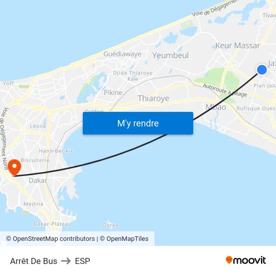 Arrêt De Bus to ESP map