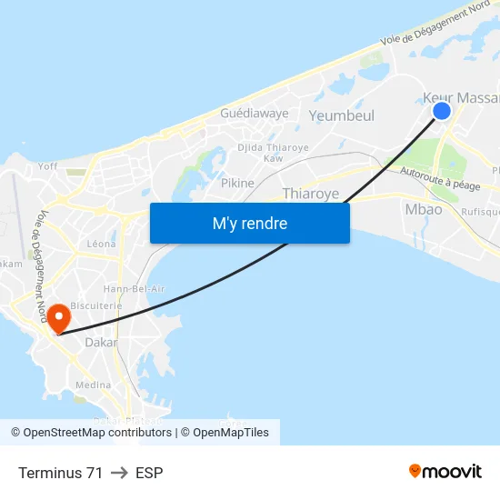 Terminus 71 to ESP map