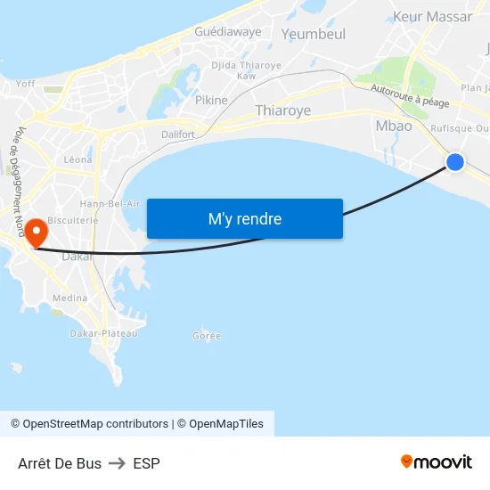 Arrêt De Bus to ESP map