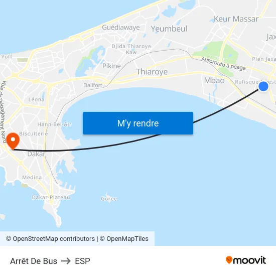 Arrêt De Bus to ESP map