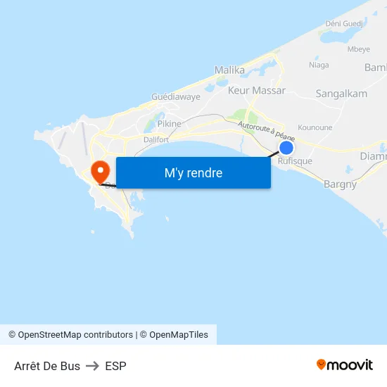 Arrêt De Bus to ESP map