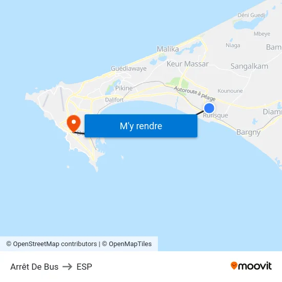 Arrêt De Bus to ESP map