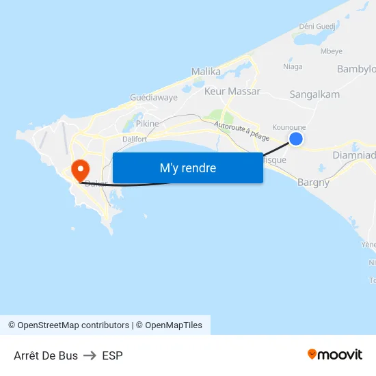 Arrêt De Bus to ESP map