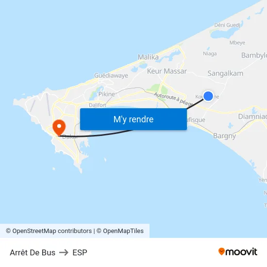 Arrêt De Bus to ESP map