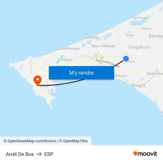 Arrêt De Bus to ESP map