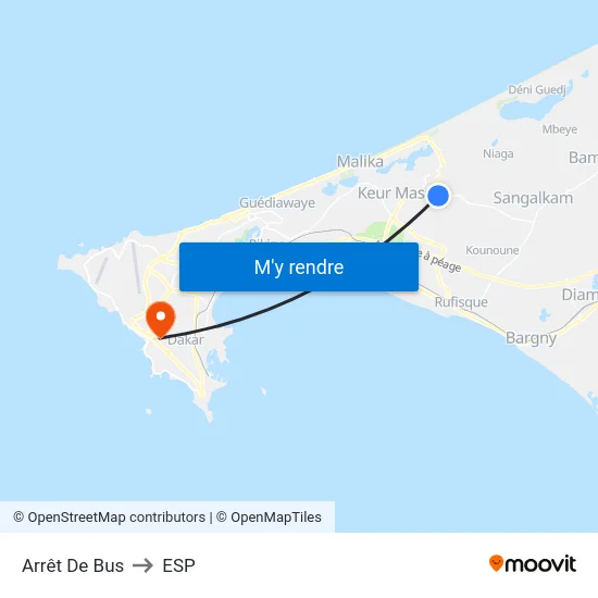Arrêt De Bus to ESP map