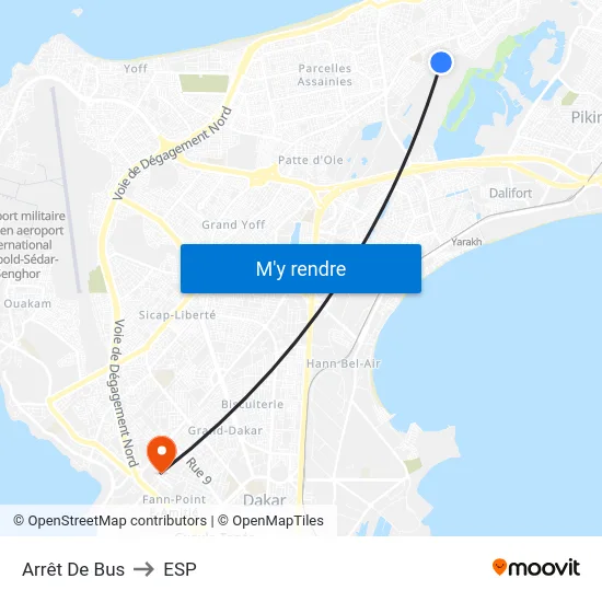 Arrêt De Bus to ESP map