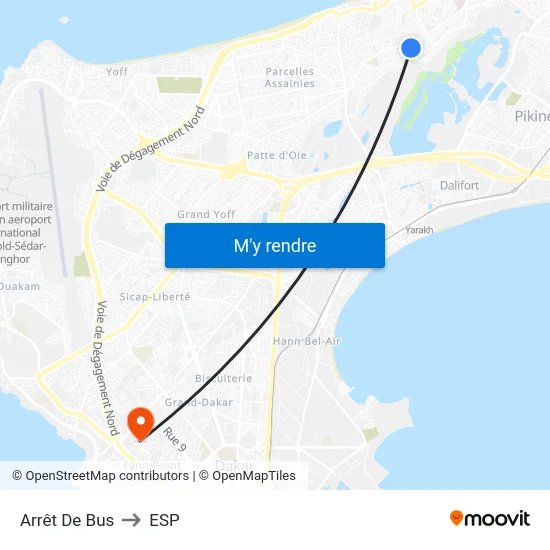 Arrêt De Bus to ESP map