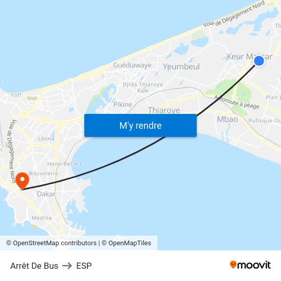 Arrêt De Bus to ESP map