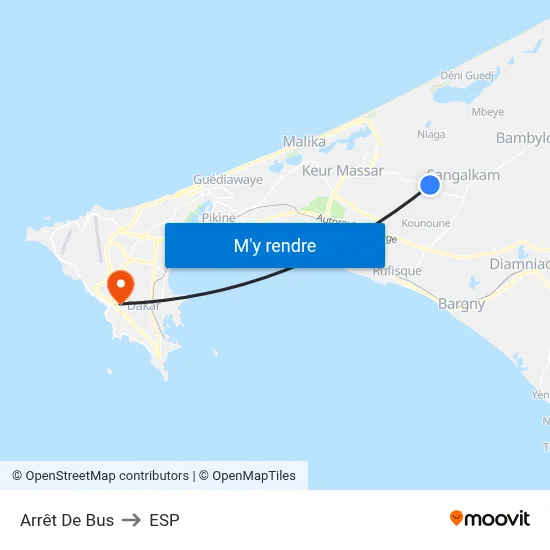 Arrêt De Bus to ESP map