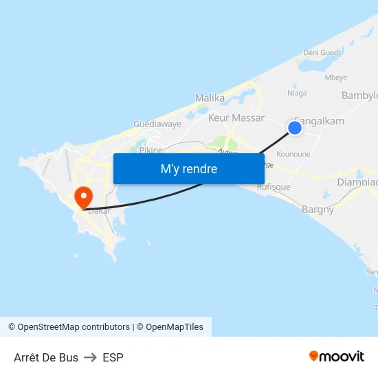 Arrêt De Bus to ESP map