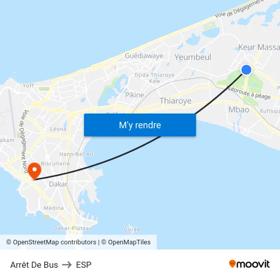 Arrêt De Bus to ESP map