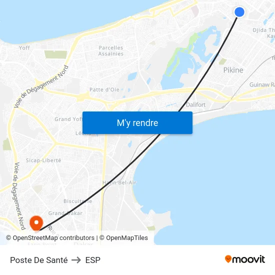 Poste De Santé to ESP map