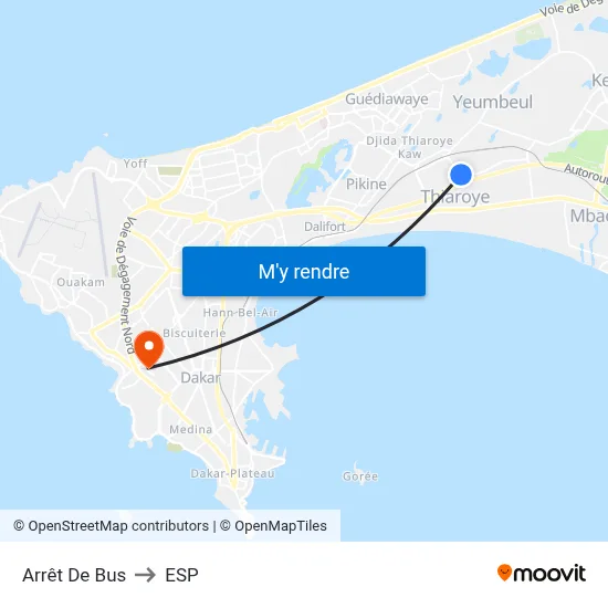 Arrêt De Bus to ESP map