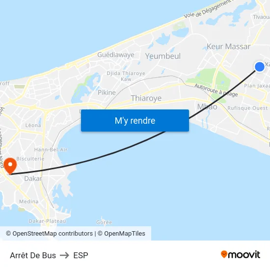 Arrêt De Bus to ESP map