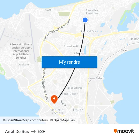 Arrêt De Bus to ESP map