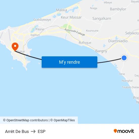Arrêt De Bus to ESP map