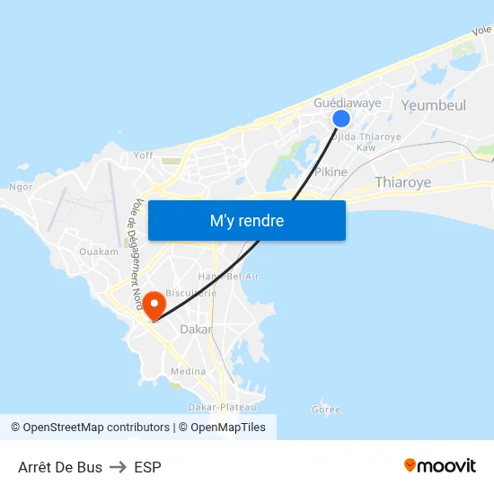 Arrêt De Bus to ESP map