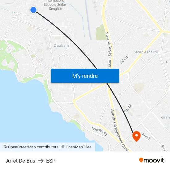 Arrêt De Bus to ESP map