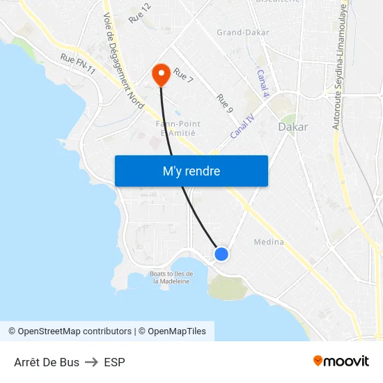 Arrêt De Bus to ESP map