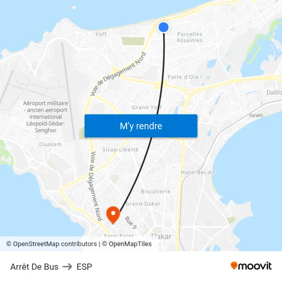 Arrêt De Bus to ESP map