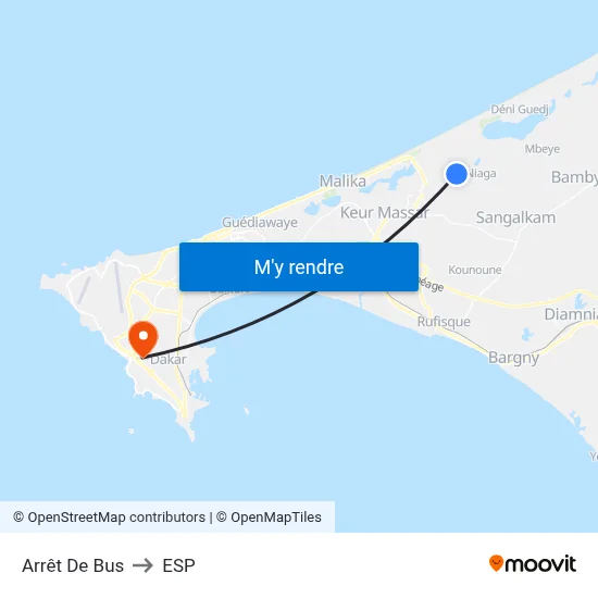 Arrêt De Bus to ESP map