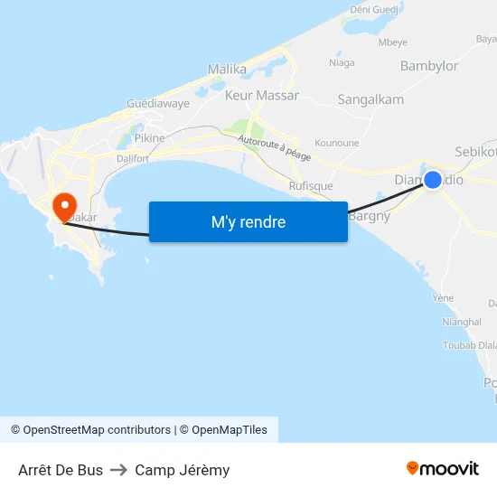 Arrêt De Bus to Camp Jérèmy map