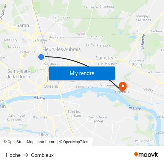 Hoche to Combleux map