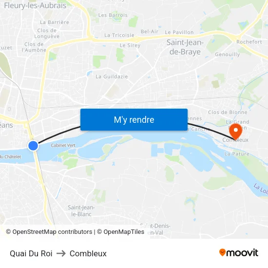 Quai Du Roi to Combleux map