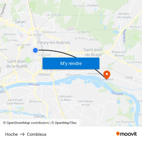 Hoche to Combleux map