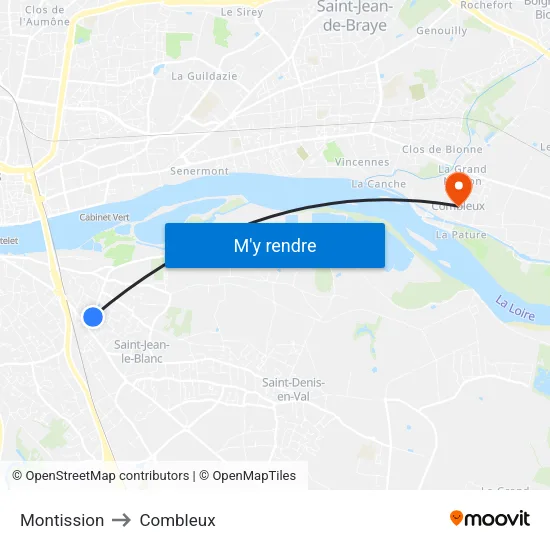 Montission to Combleux map