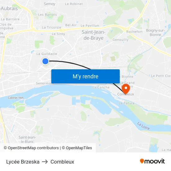 Lycée Brzeska to Combleux map
