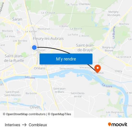 Interives to Combleux map
