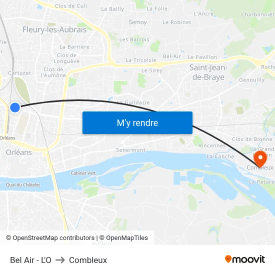Bel Air - L'O to Combleux map