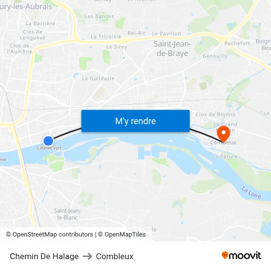 Chemin De Halage to Combleux map