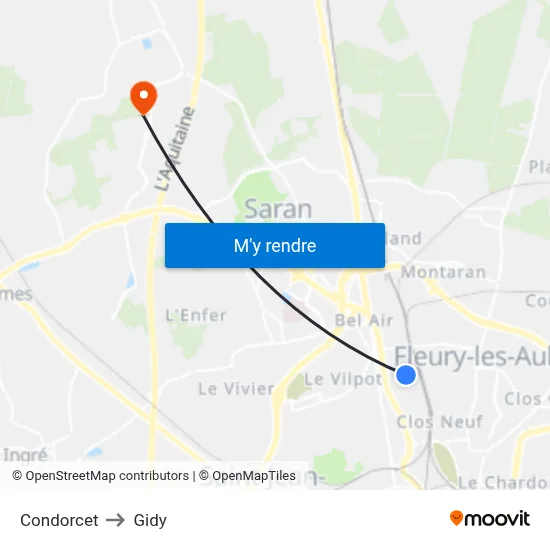 Condorcet to Gidy map