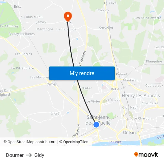 Doumer to Gidy map