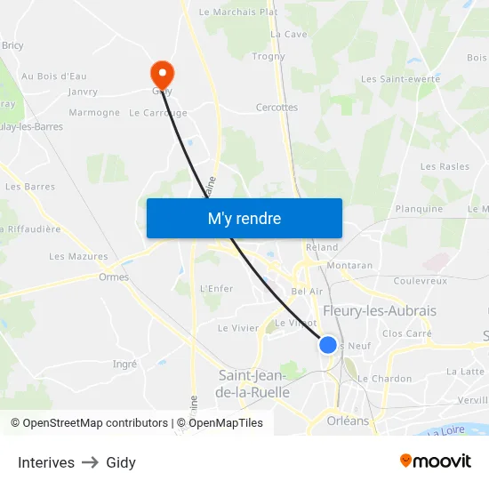 Interives to Gidy map