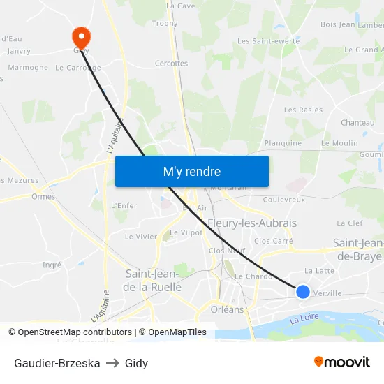 Gaudier-Brzeska to Gidy map