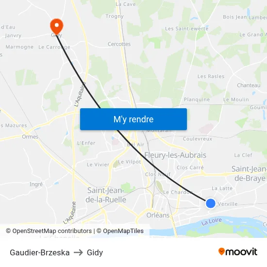 Gaudier-Brzeska to Gidy map